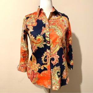Lauren Ralph Lauren Paisley Button Down Shirt